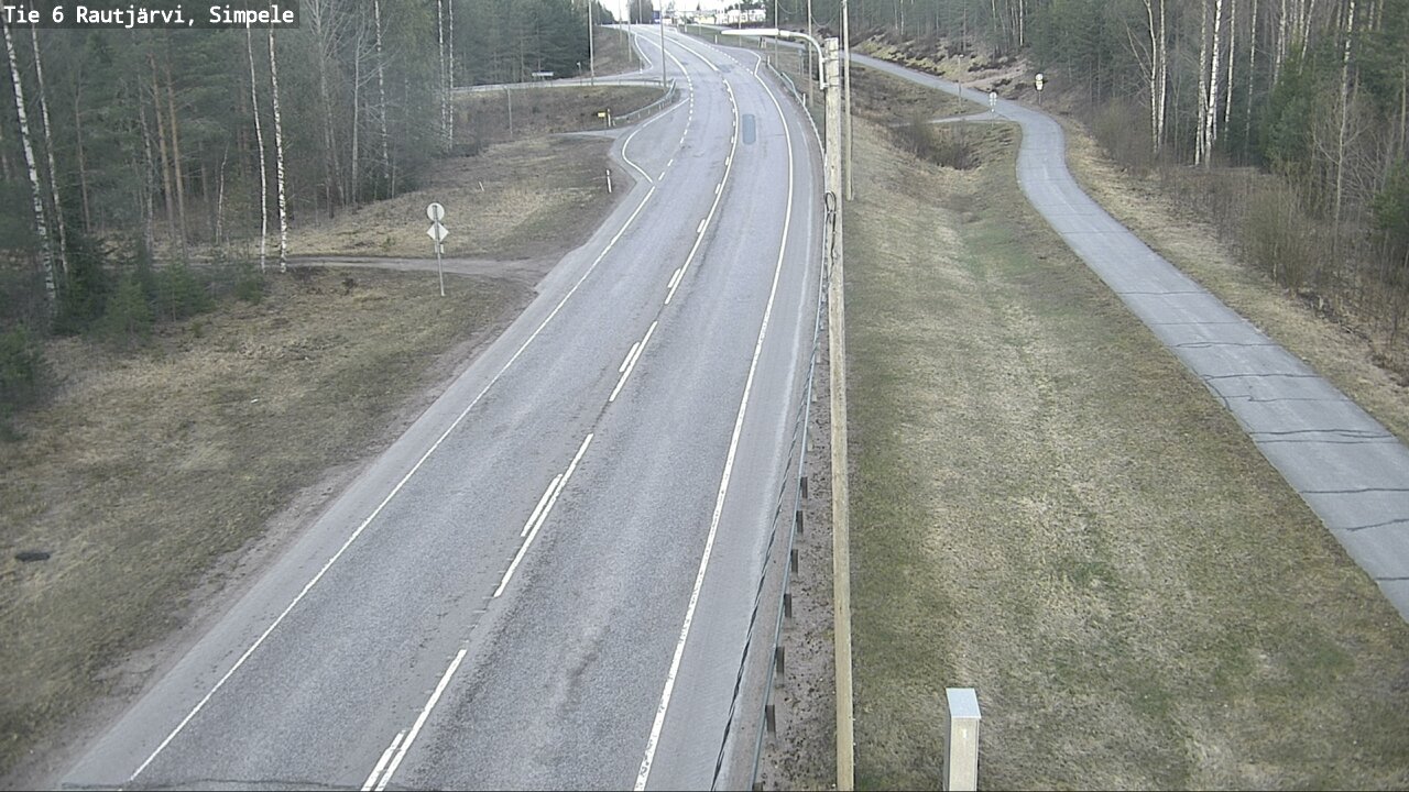 Weather Camera Image Väg 6 Rautjärvi, Simpele, Rautjärvi, Etelä-Karjala