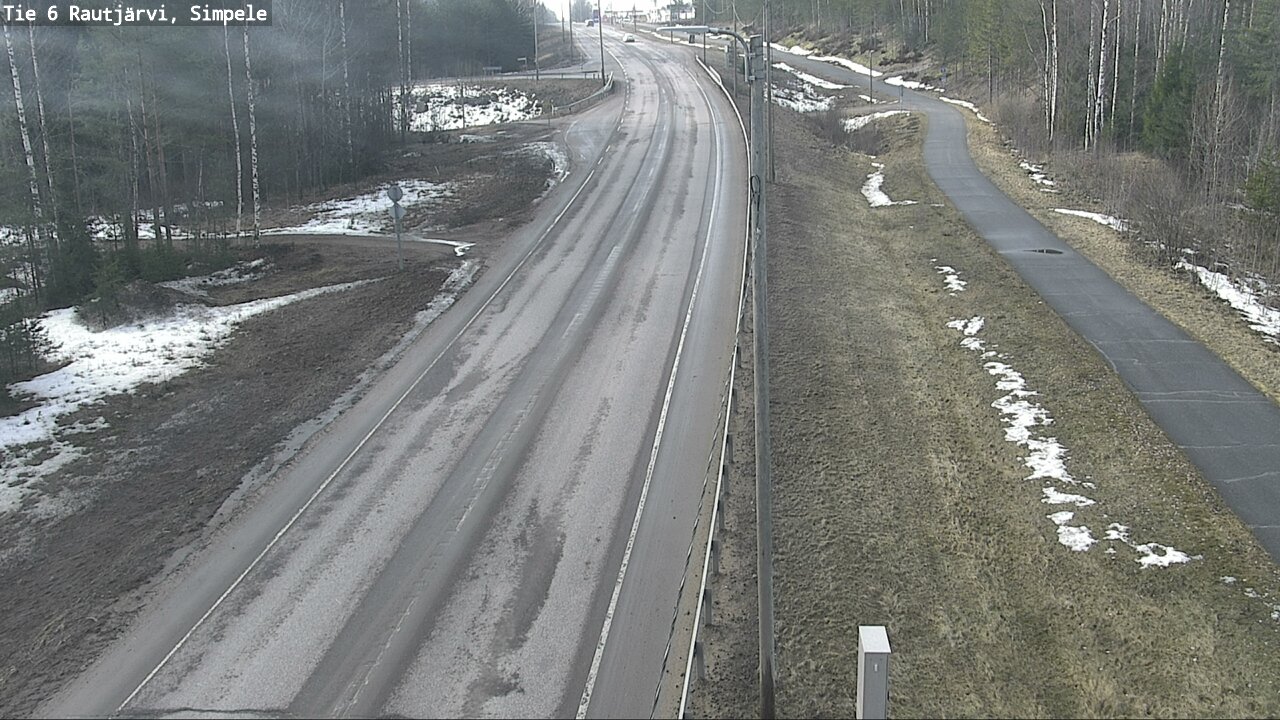 Weather Camera Image Road 6 Rautjärvi, Simpele, Rautjärvi, Etelä-Karjala