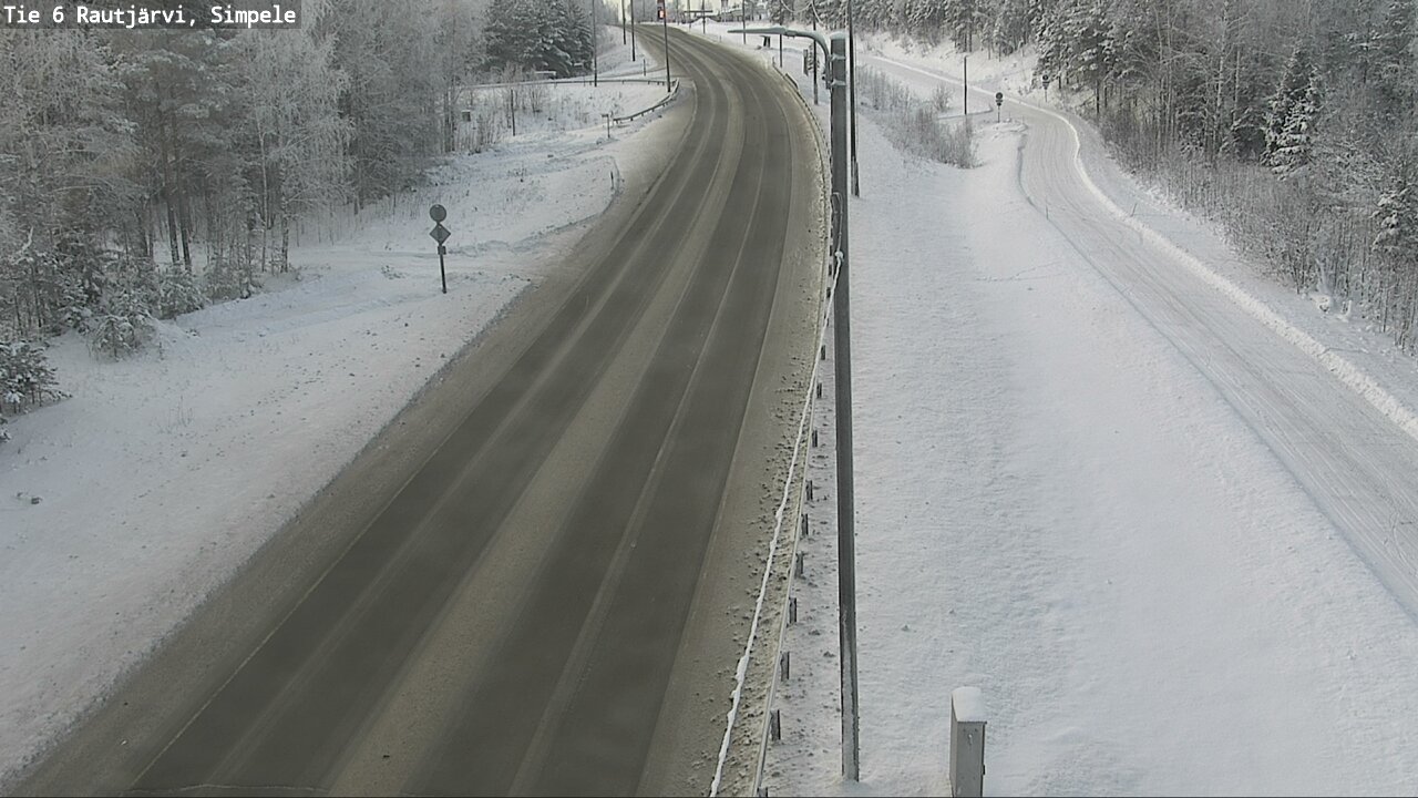 Weather Camera Image Väg 6 Rautjärvi, Simpele, Rautjärvi, Etelä-Karjala