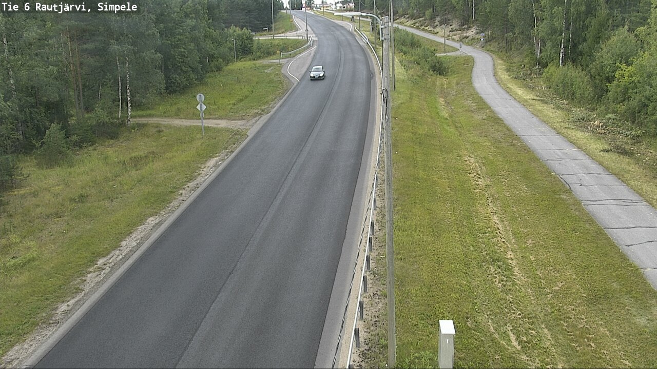Weather Camera Image Road 6 Rautjärvi, Simpele, Rautjärvi, Etelä-Karjala