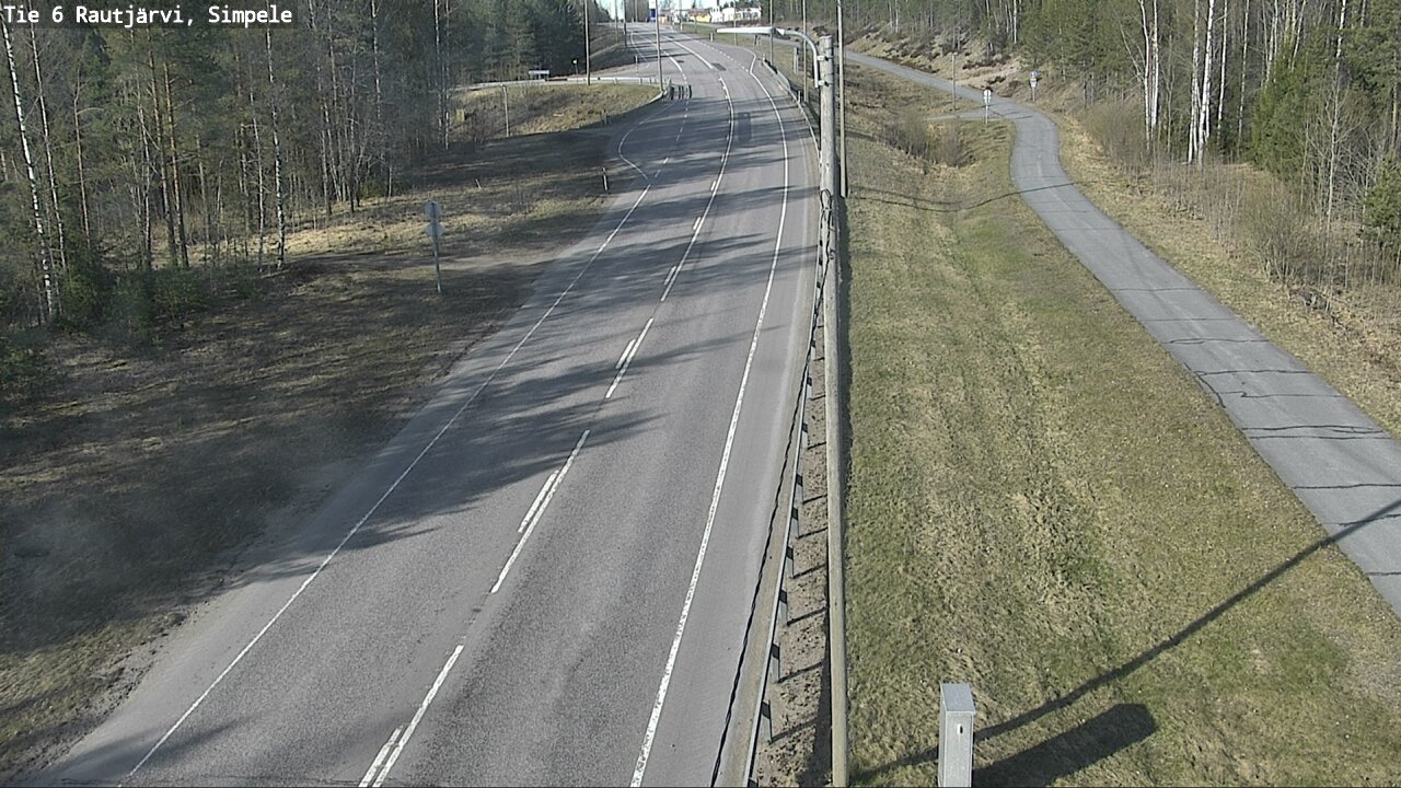 Weather Camera Image Väg 6 Rautjärvi, Simpele, Rautjärvi, Etelä-Karjala