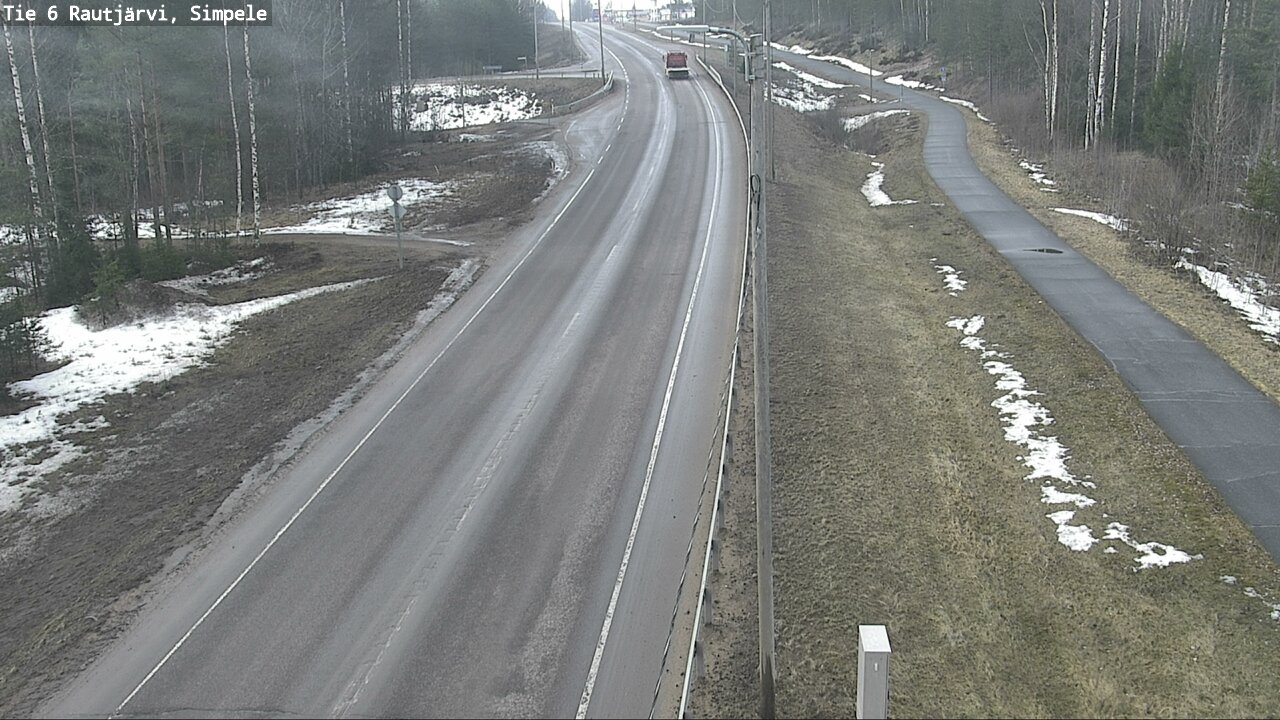 Weather Camera Image Väg 6 Rautjärvi, Simpele, Rautjärvi, Etelä-Karjala