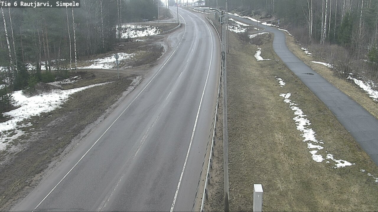 Weather Camera Image Väg 6 Rautjärvi, Simpele, Rautjärvi, Etelä-Karjala