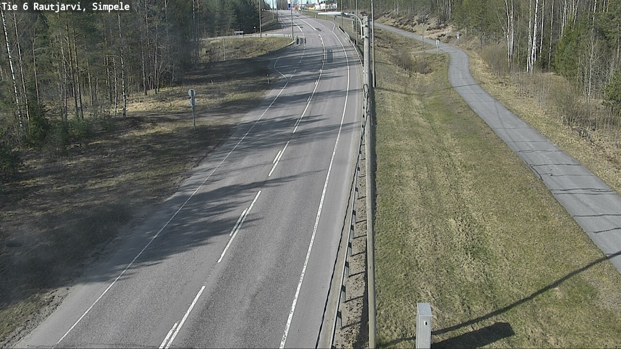 Weather Camera Image Väg 6 Rautjärvi, Simpele, Rautjärvi, Etelä-Karjala