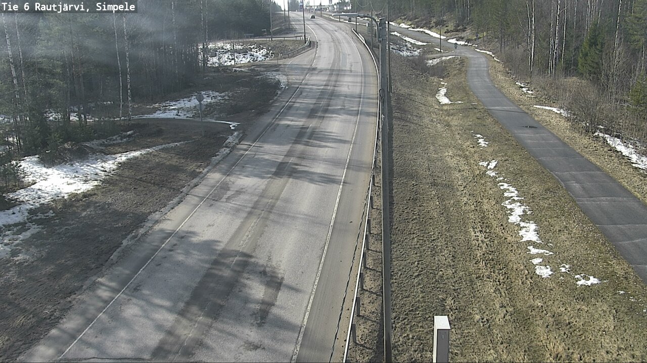 Weather Camera Image Road 6 Rautjärvi, Simpele, Rautjärvi, Etelä-Karjala