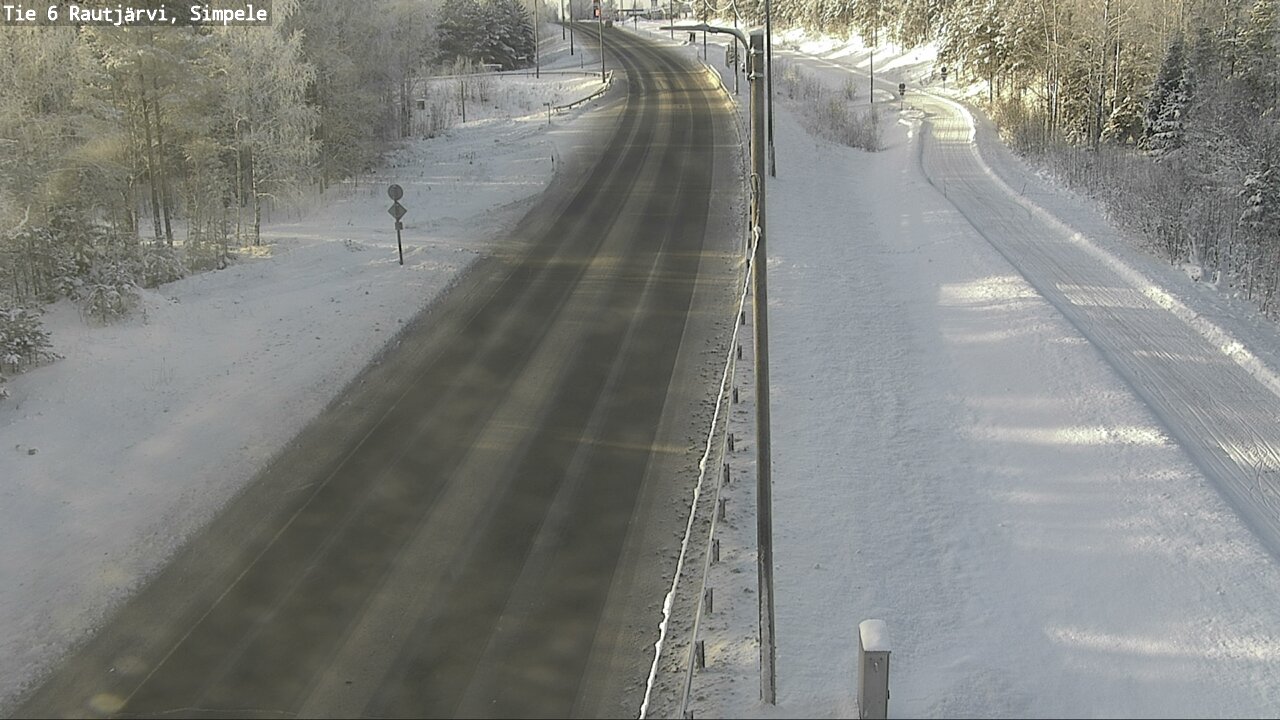 Weather Camera Image Road 6 Rautjärvi, Simpele, Rautjärvi, Etelä-Karjala