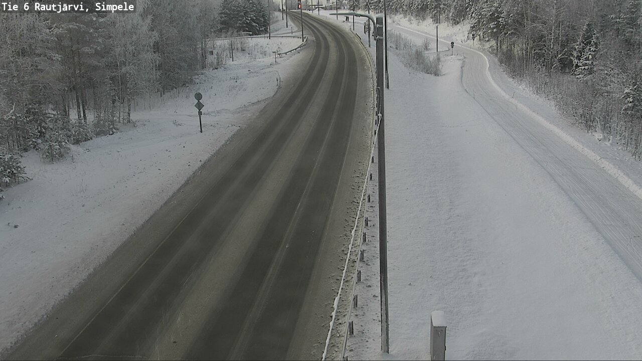 Weather Camera Image Väg 6 Rautjärvi, Simpele, Rautjärvi, Etelä-Karjala