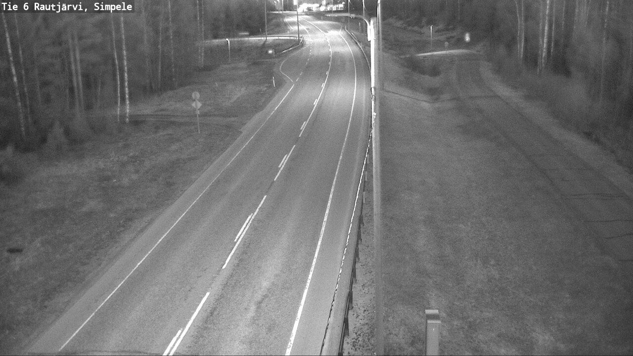 Weather Camera Image Väg 6 Rautjärvi, Simpele, Rautjärvi, Etelä-Karjala