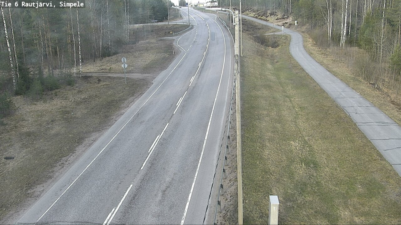 Weather Camera Image Väg 6 Rautjärvi, Simpele, Rautjärvi, Etelä-Karjala
