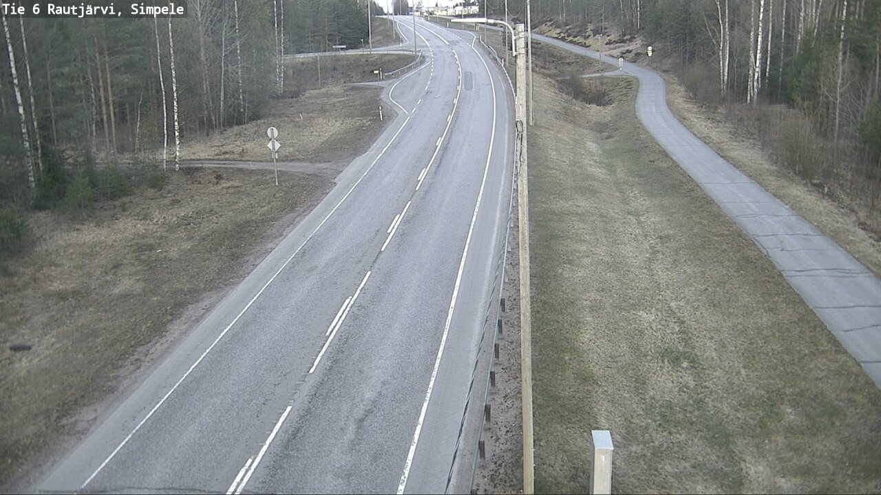 Weather Camera Image Väg 6 Rautjärvi, Simpele, Rautjärvi, Etelä-Karjala