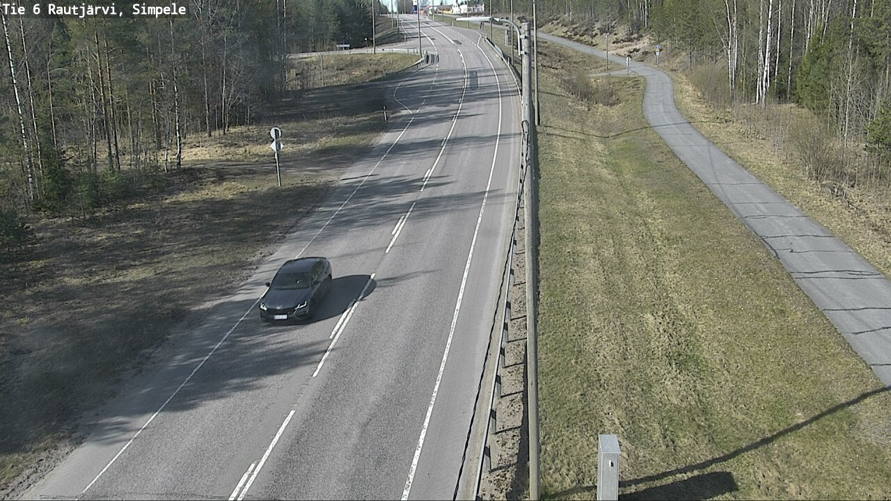 Weather Camera Image Väg 6 Rautjärvi, Simpele, Rautjärvi, Etelä-Karjala