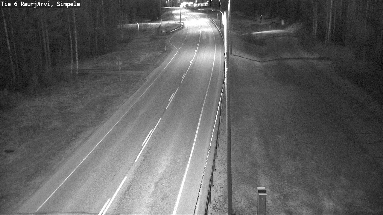 Weather Camera Image Väg 6 Rautjärvi, Simpele, Rautjärvi, Etelä-Karjala