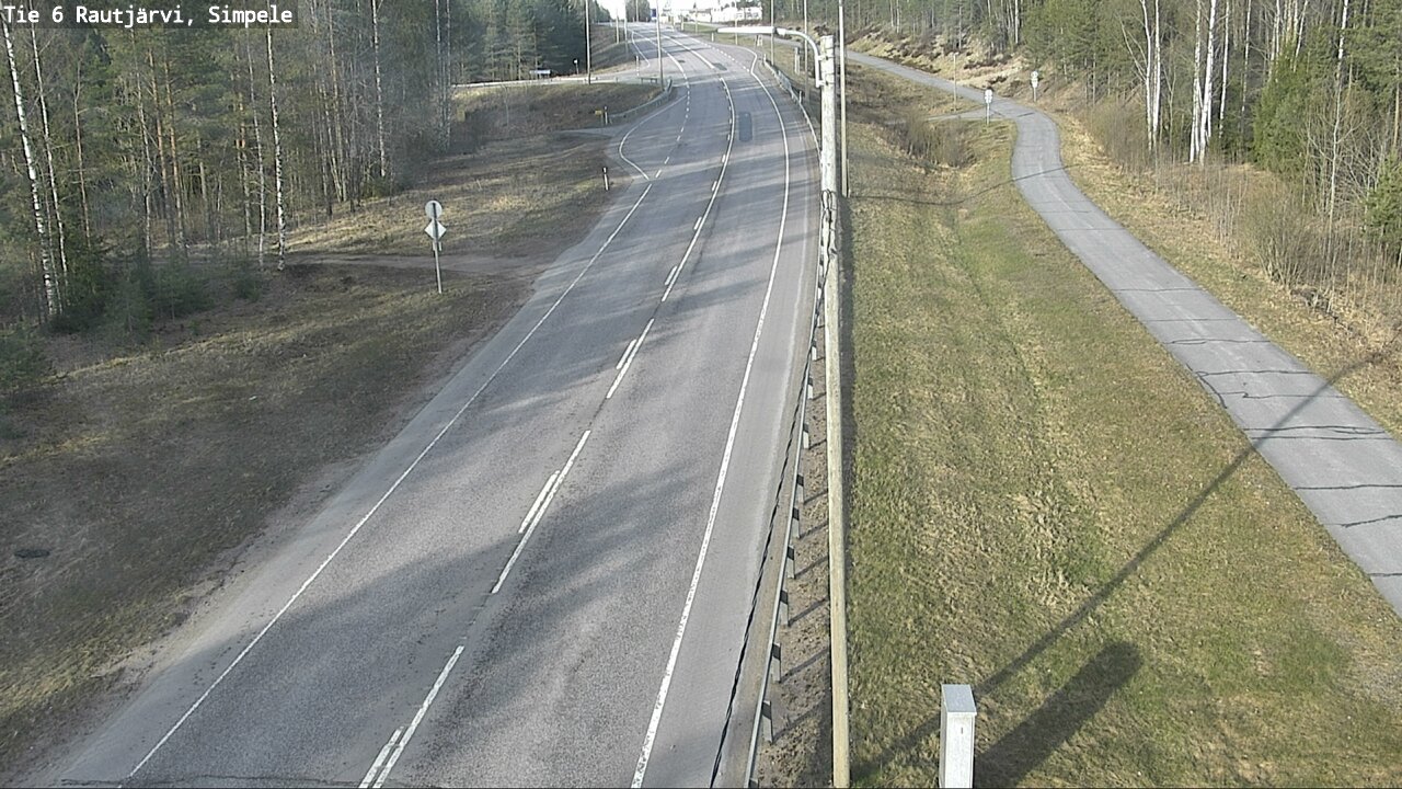 Weather Camera Image Väg 6 Rautjärvi, Simpele, Rautjärvi, Etelä-Karjala