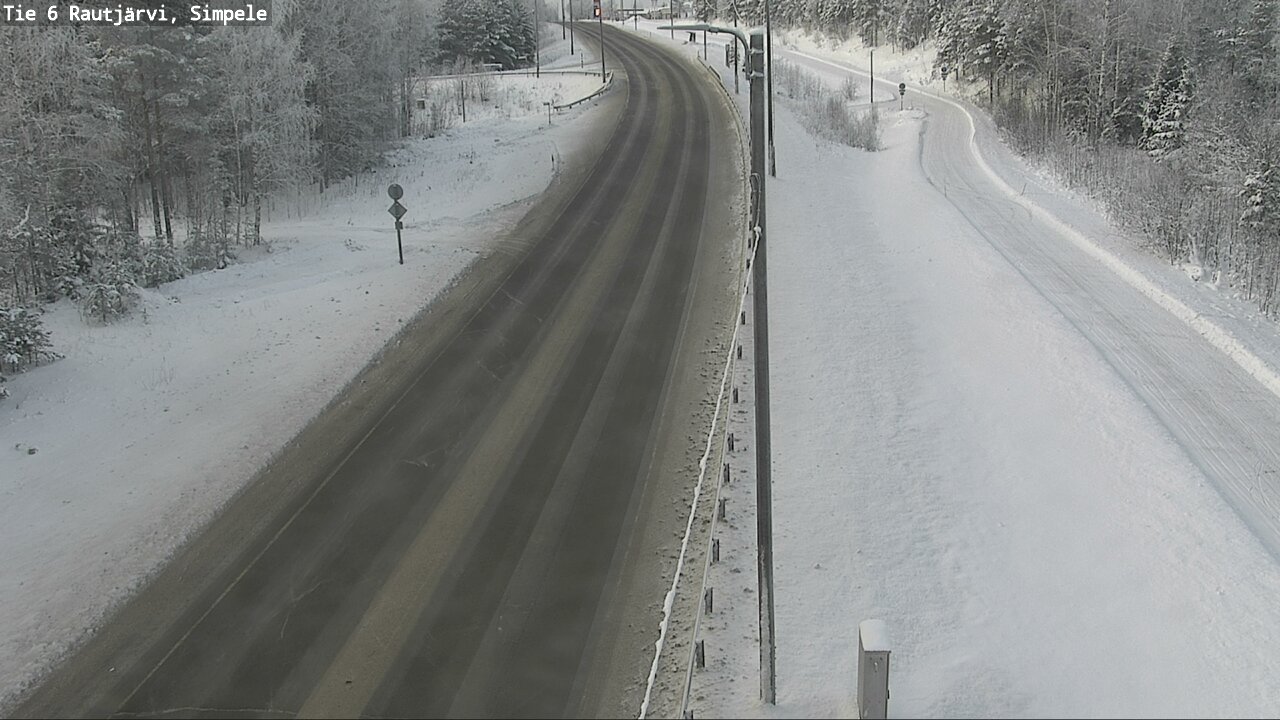 Weather Camera Image Väg 6 Rautjärvi, Simpele, Rautjärvi, Etelä-Karjala