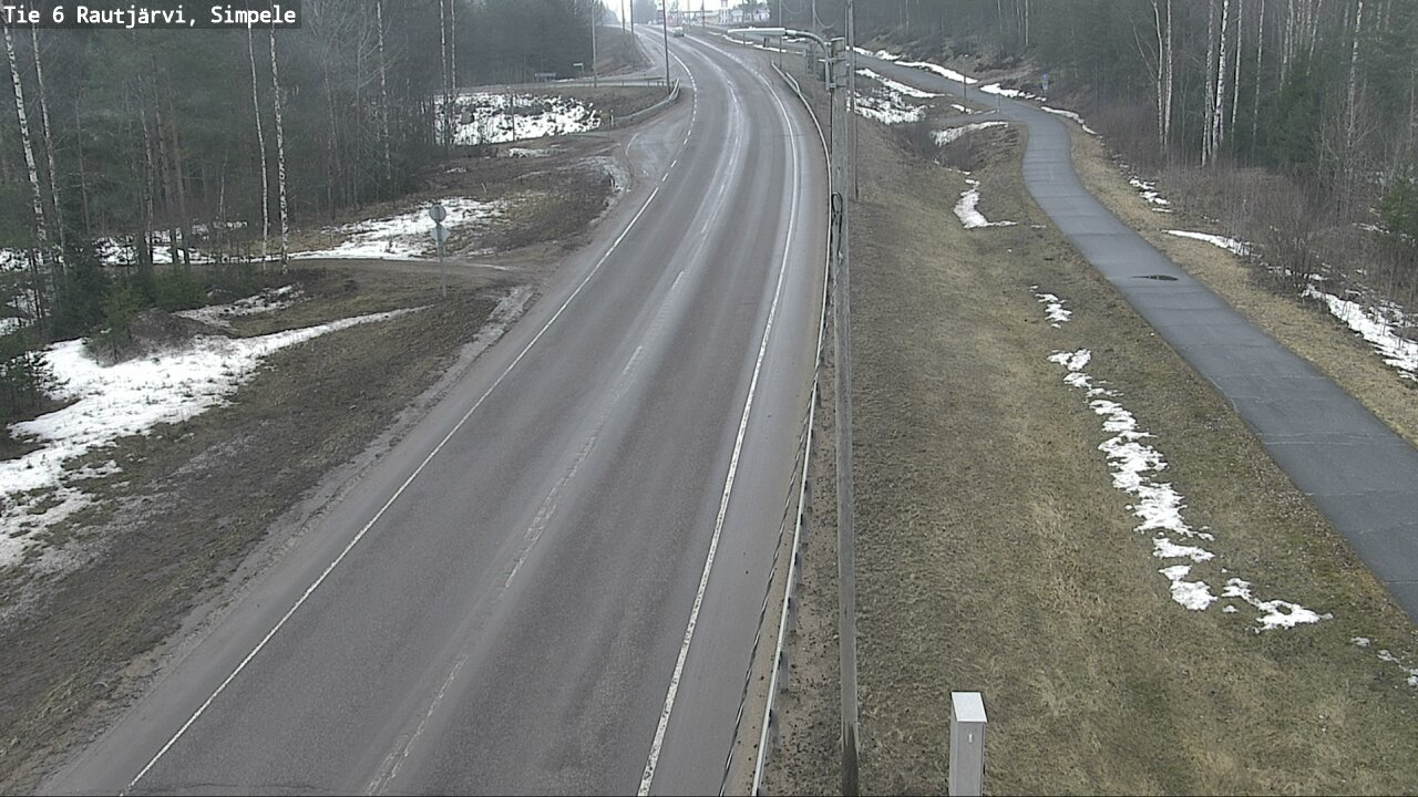 Weather Camera Image Väg 6 Rautjärvi, Simpele, Rautjärvi, Etelä-Karjala