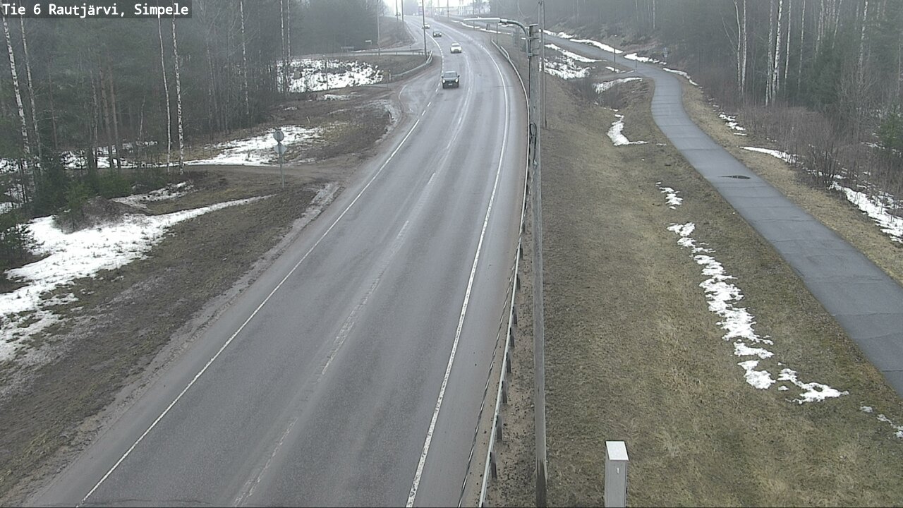 Weather Camera Image Väg 6 Rautjärvi, Simpele, Rautjärvi, Etelä-Karjala