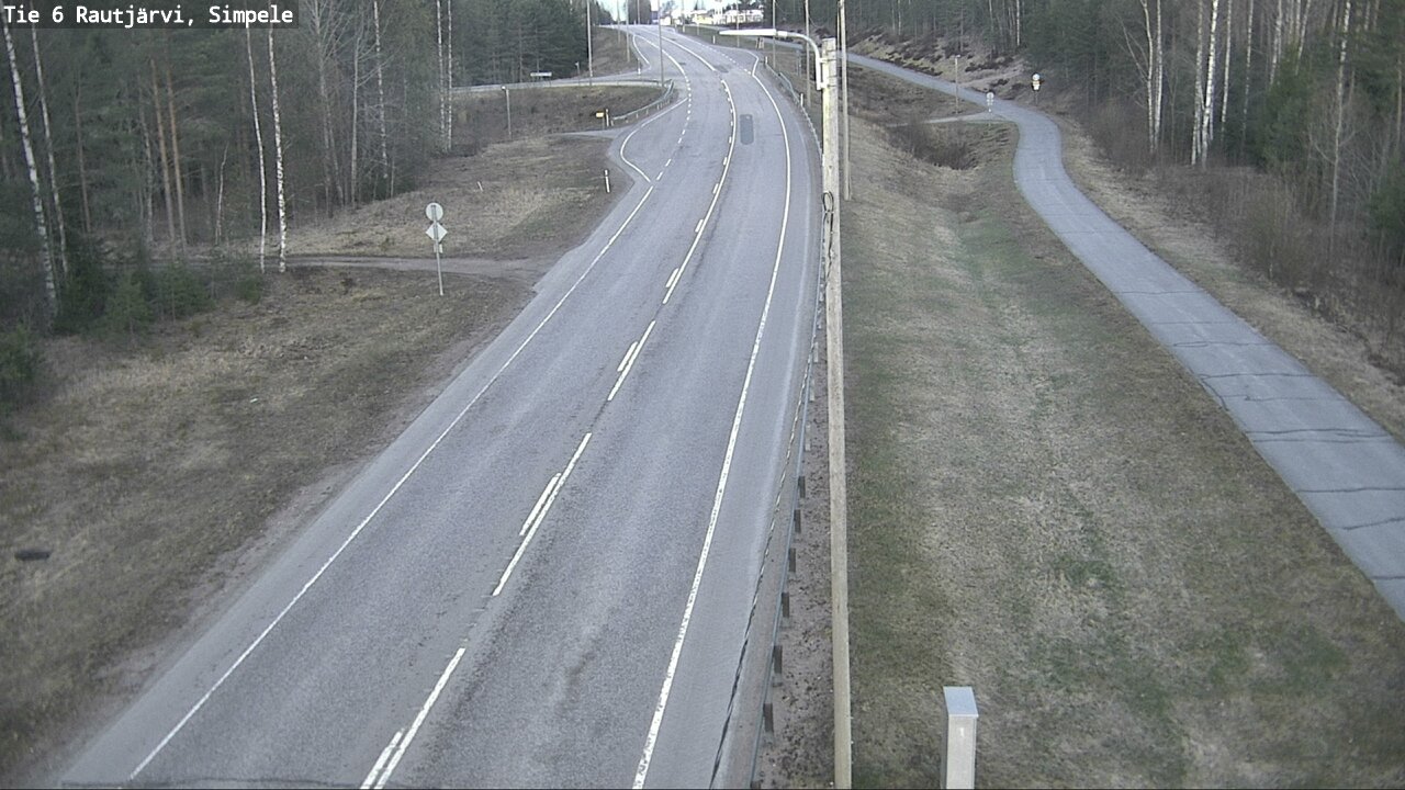 Weather Camera Image Väg 6 Rautjärvi, Simpele, Rautjärvi, Etelä-Karjala