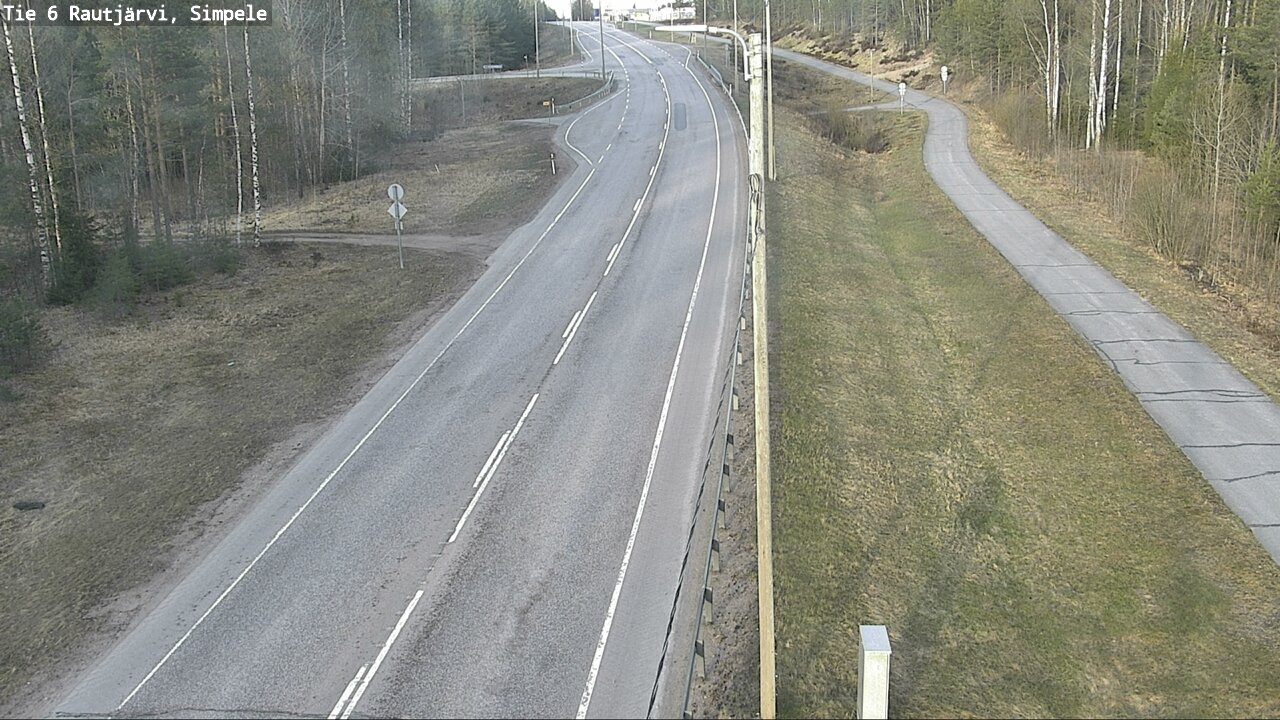 Weather Camera Image Väg 6 Rautjärvi, Simpele, Rautjärvi, Etelä-Karjala