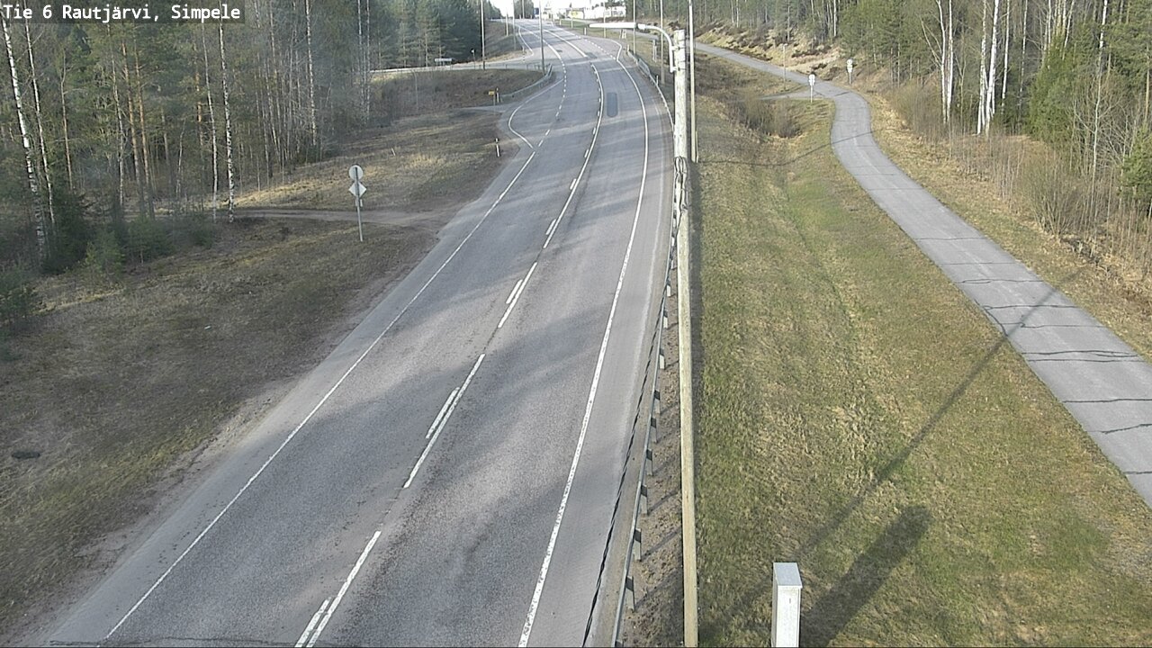 Weather Camera Image Väg 6 Rautjärvi, Simpele, Rautjärvi, Etelä-Karjala