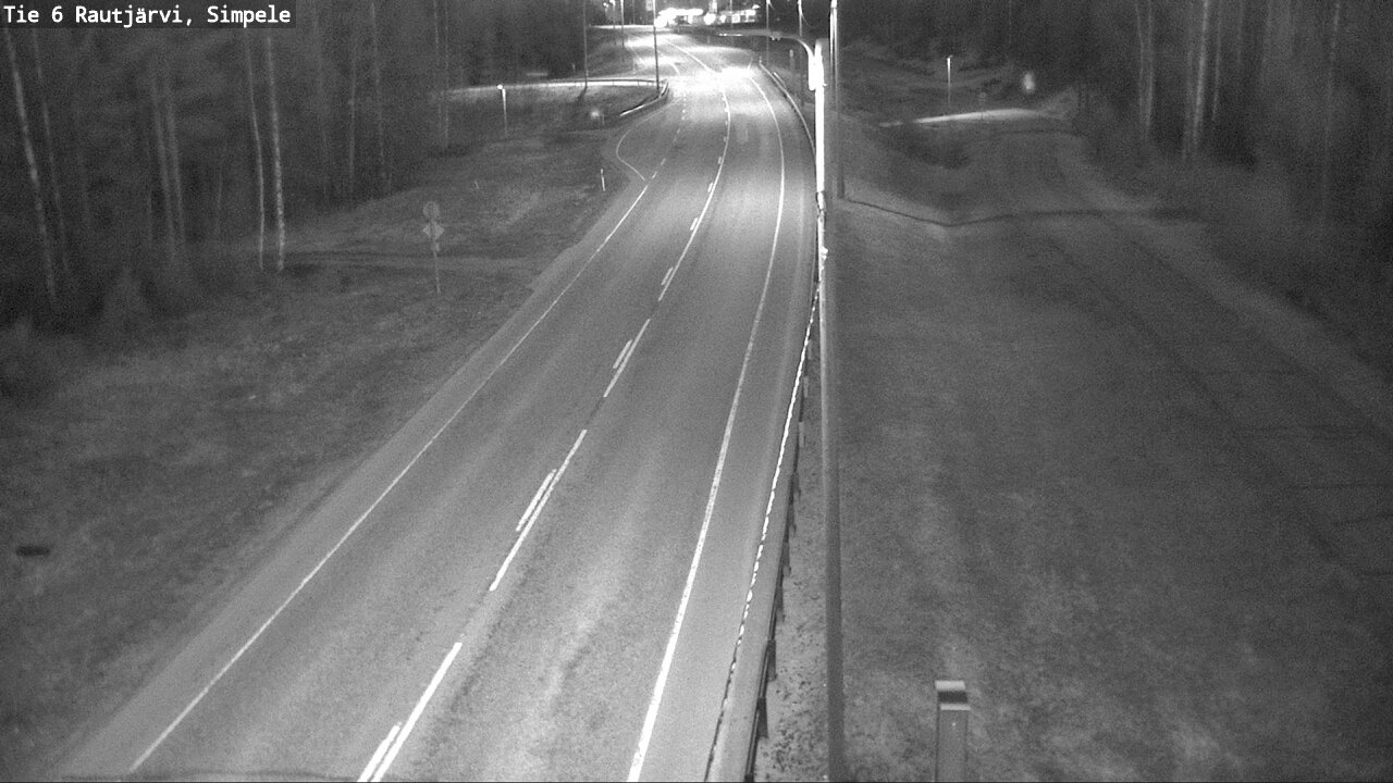 Weather Camera Image Väg 6 Rautjärvi, Simpele, Rautjärvi, Etelä-Karjala