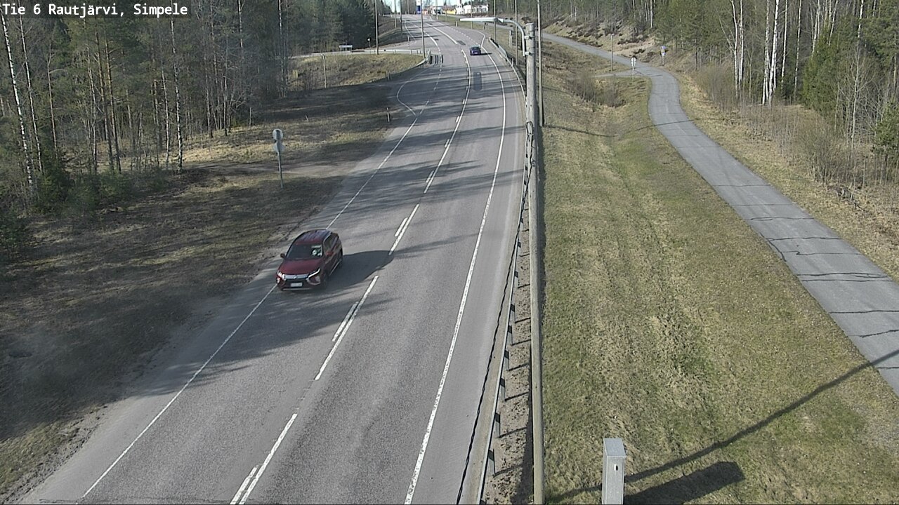 Weather Camera Image Väg 6 Rautjärvi, Simpele, Rautjärvi, Etelä-Karjala