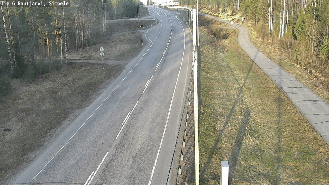 Weather Camera Image Väg 6 Rautjärvi, Simpele, Rautjärvi, Etelä-Karjala