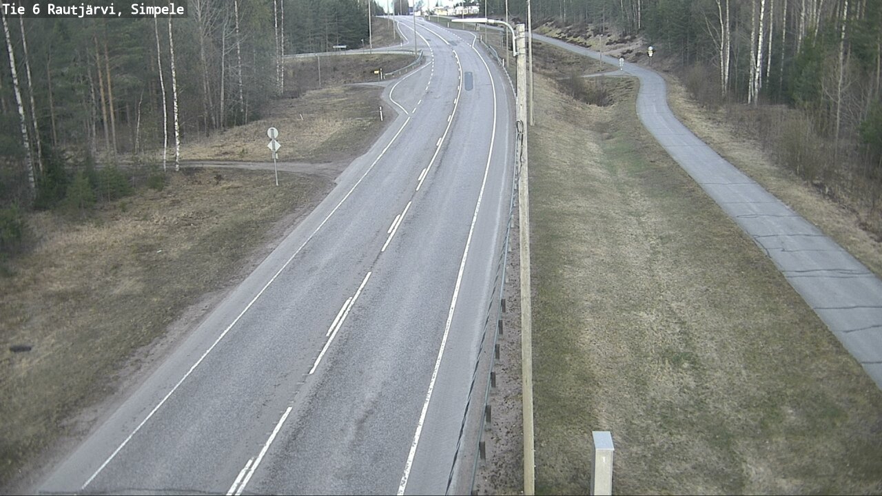 Weather Camera Image Väg 6 Rautjärvi, Simpele, Rautjärvi, Etelä-Karjala
