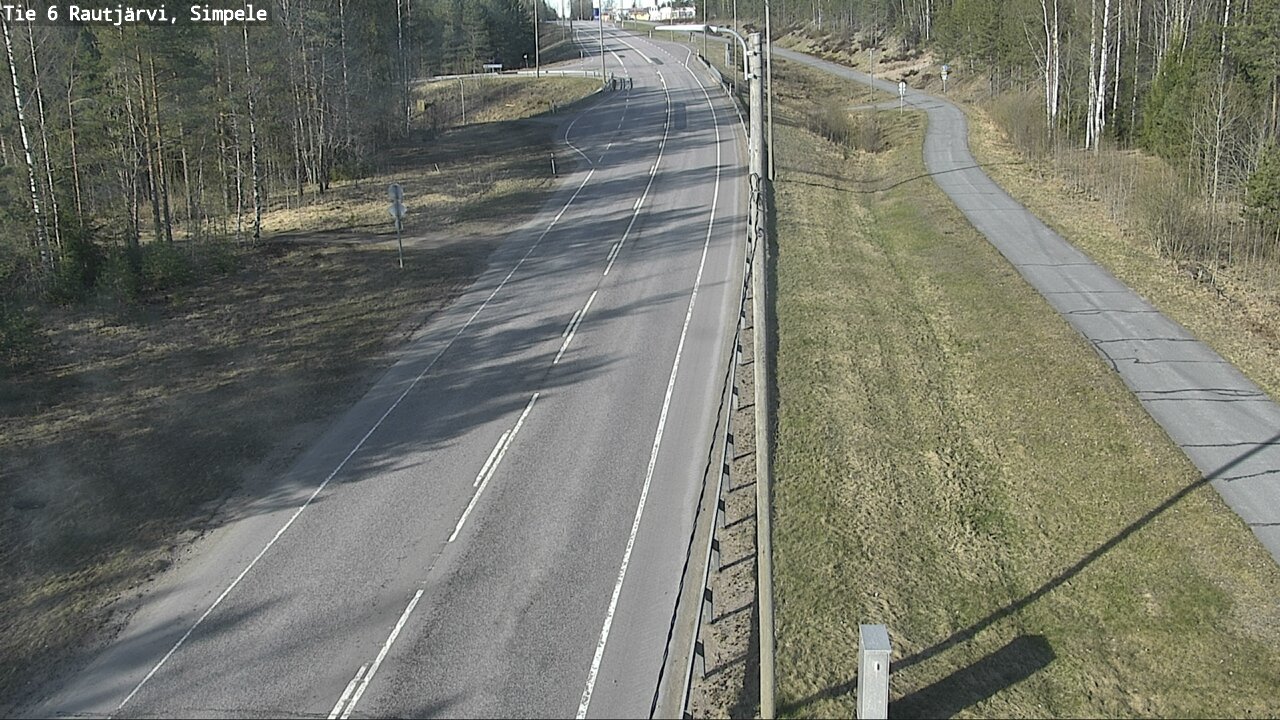Weather Camera Image Väg 6 Rautjärvi, Simpele, Rautjärvi, Etelä-Karjala