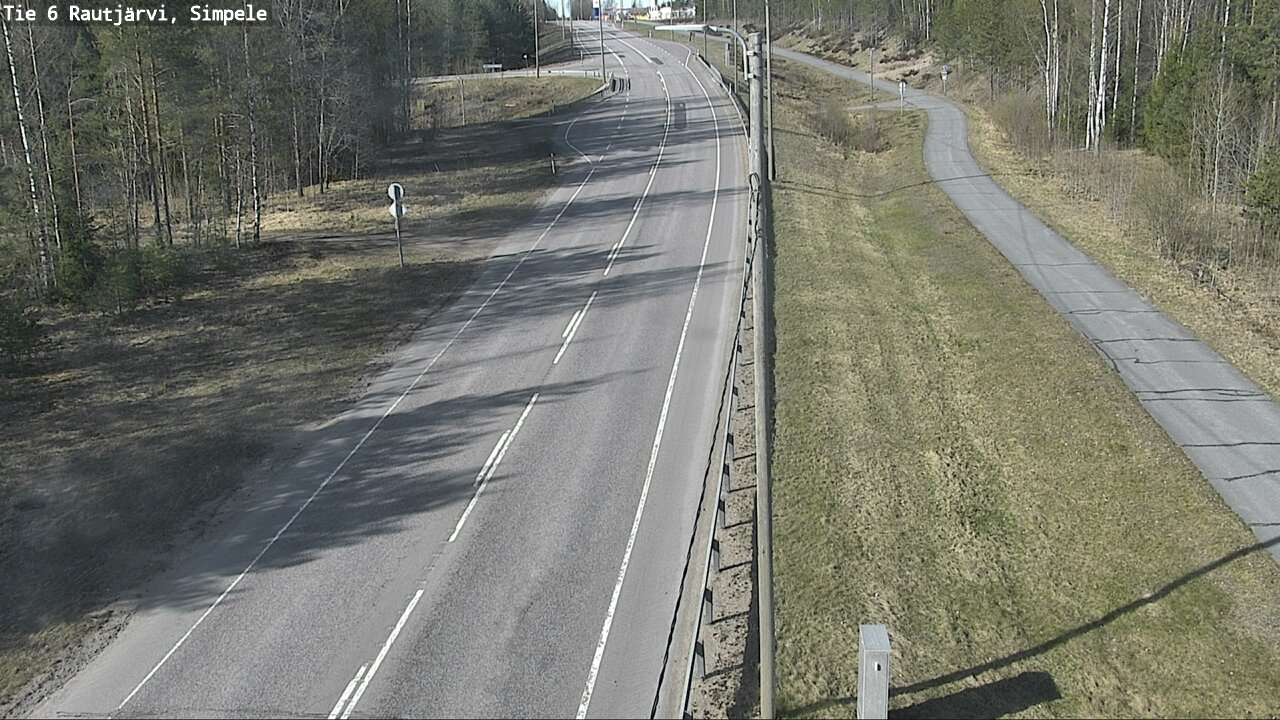 Weather Camera Image Väg 6 Rautjärvi, Simpele, Rautjärvi, Etelä-Karjala