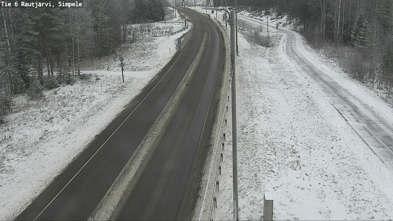 Weather Camera Image Road 6 Rautjärvi, Simpele, Rautjärvi, Etelä-Karjala