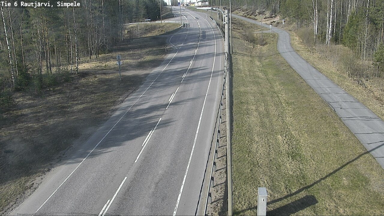 Weather Camera Image Väg 6 Rautjärvi, Simpele, Rautjärvi, Etelä-Karjala