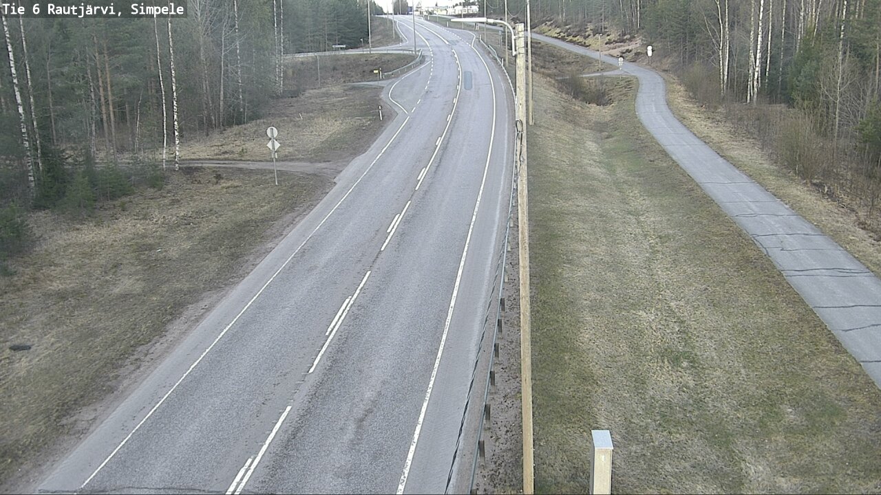 Weather Camera Image Väg 6 Rautjärvi, Simpele, Rautjärvi, Etelä-Karjala