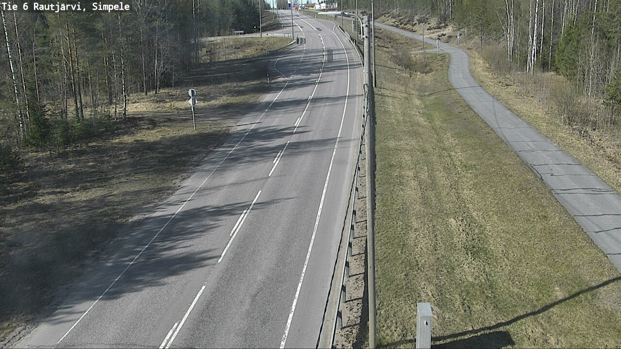 Weather Camera Image Väg 6 Rautjärvi, Simpele, Rautjärvi, Etelä-Karjala