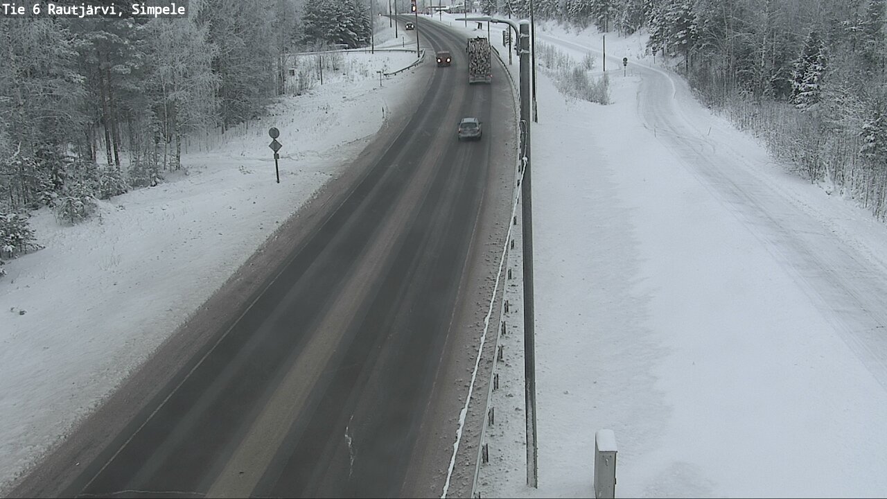 Weather Camera Image Väg 6 Rautjärvi, Simpele, Rautjärvi, Etelä-Karjala