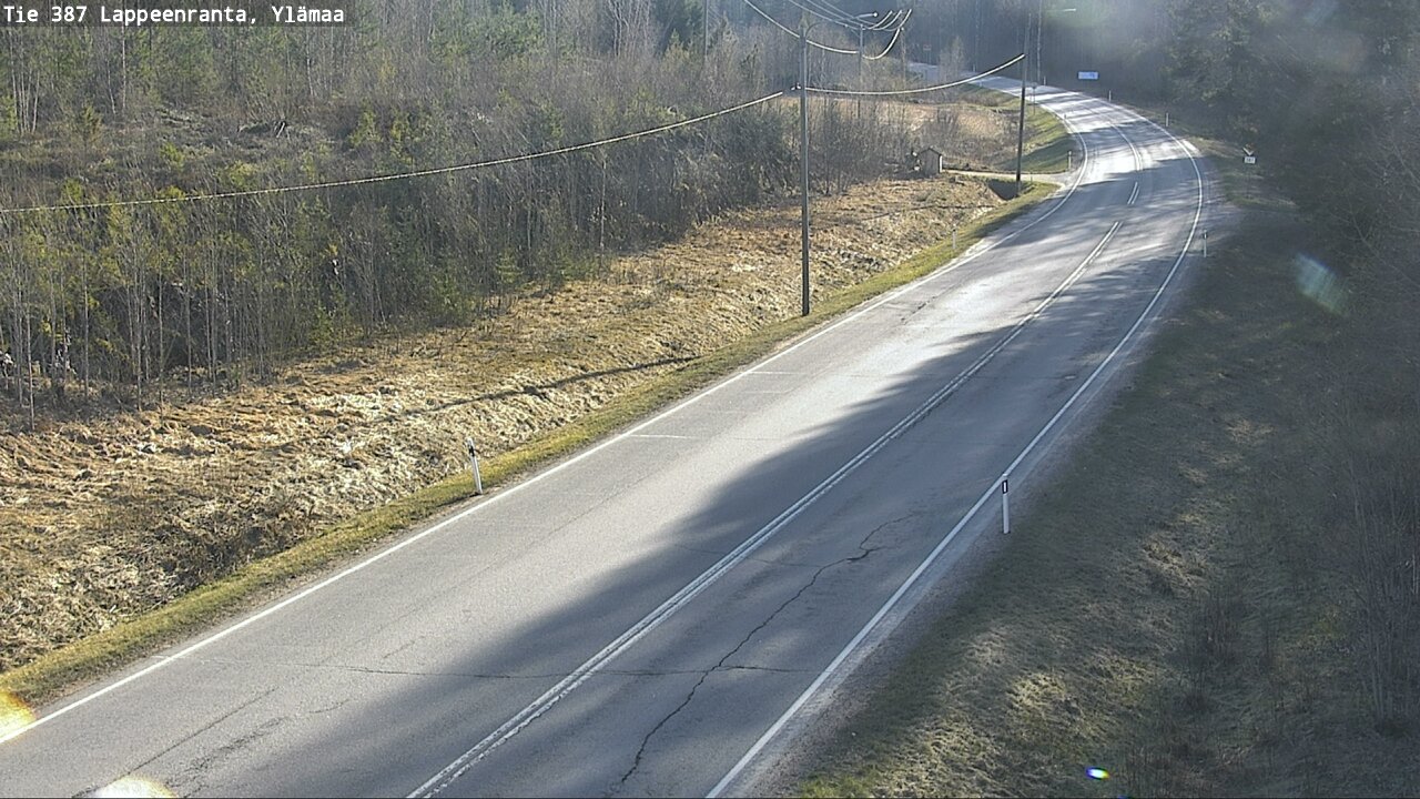 Weather Camera Image Väg 387 Villmarstrand, Ylämaa, Lappeenranta, Etelä-Karjala