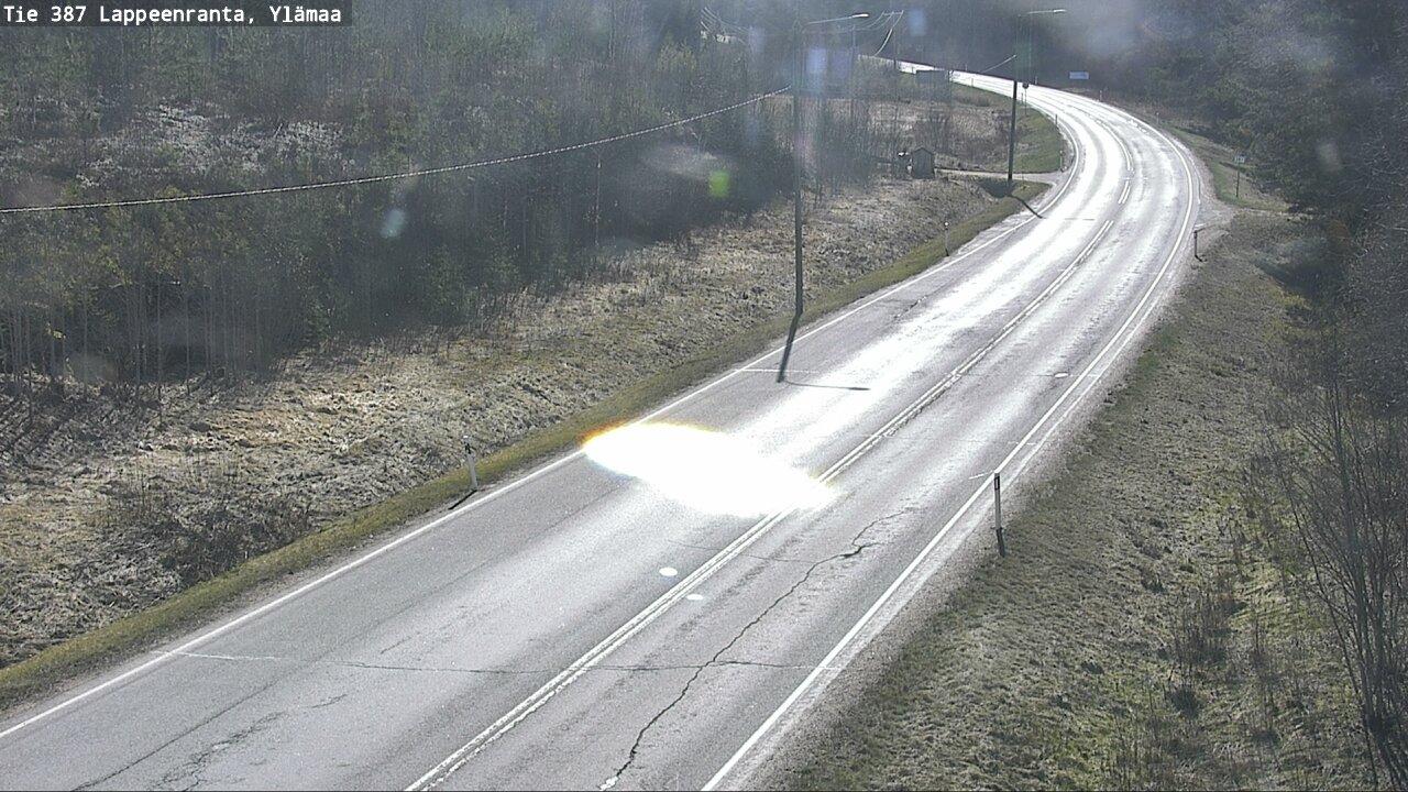 Weather Camera Image Väg 387 Villmarstrand, Ylämaa, Lappeenranta, Etelä-Karjala