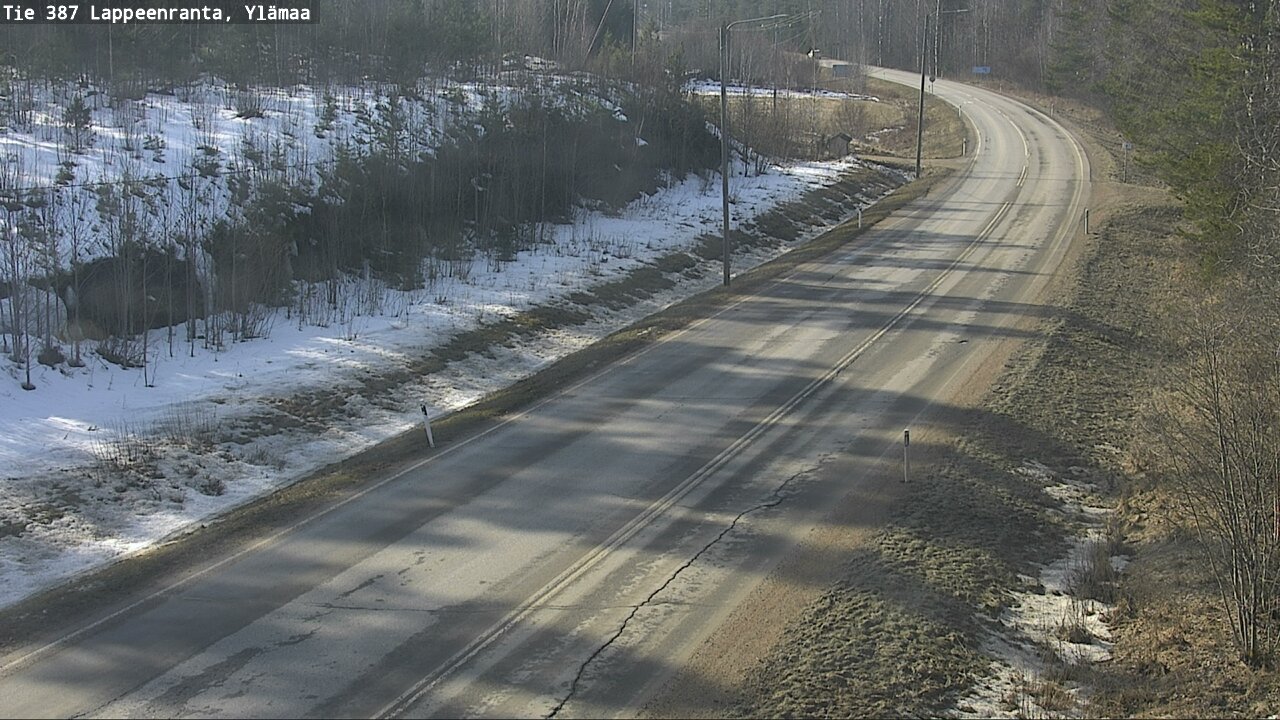 Weather Camera Image Road 387 Lappeenranta, Ylämaa, Lappeenranta, Etelä-Karjala