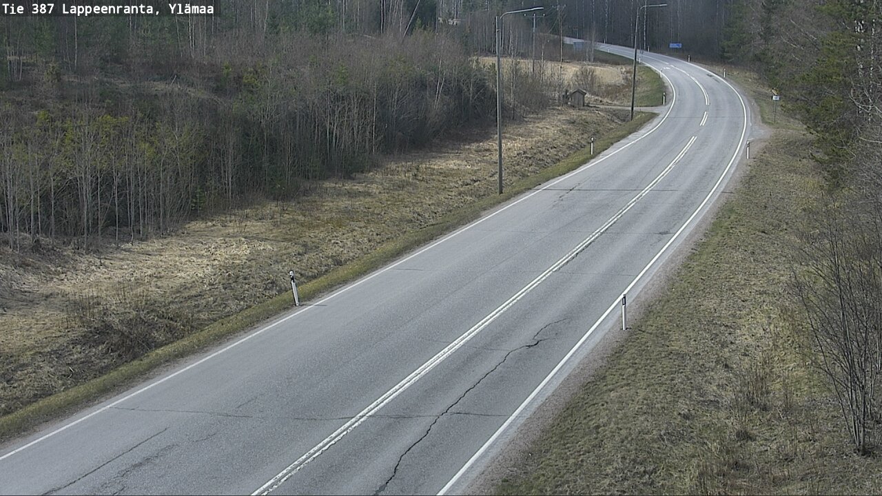 Weather Camera Image Väg 387 Villmarstrand, Ylämaa, Lappeenranta, Etelä-Karjala