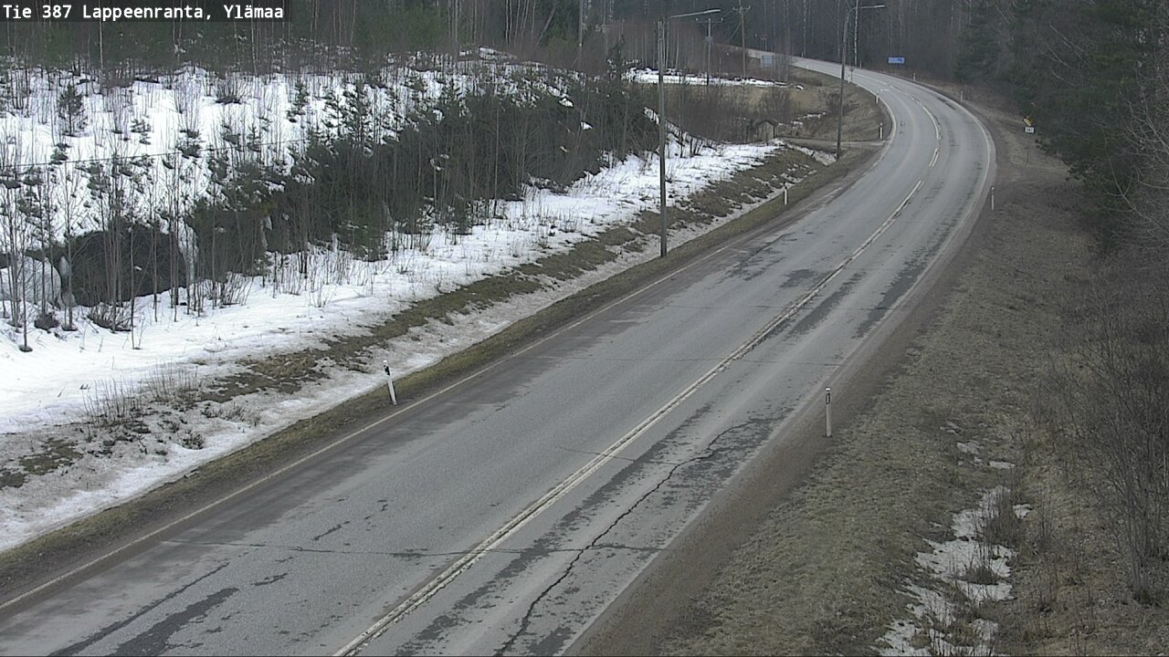 Weather Camera Image Road 387 Lappeenranta, Ylämaa, Lappeenranta, Etelä-Karjala