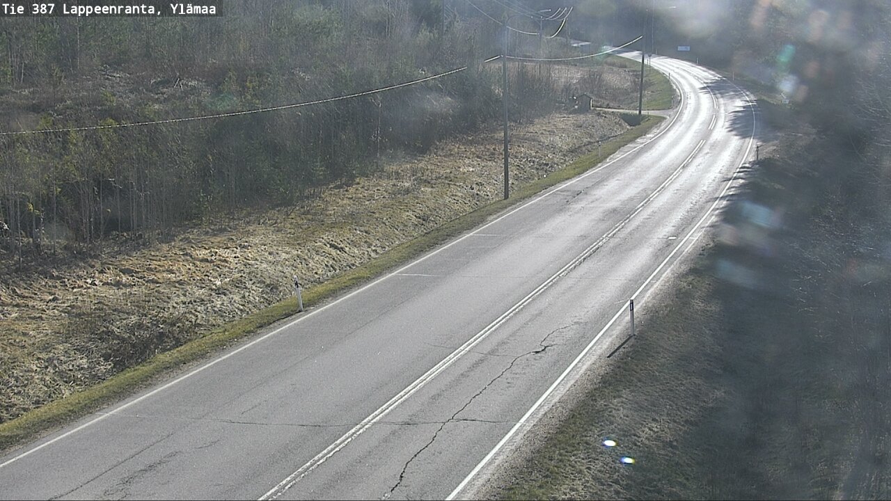 Weather Camera Image Väg 387 Villmarstrand, Ylämaa, Lappeenranta, Etelä-Karjala