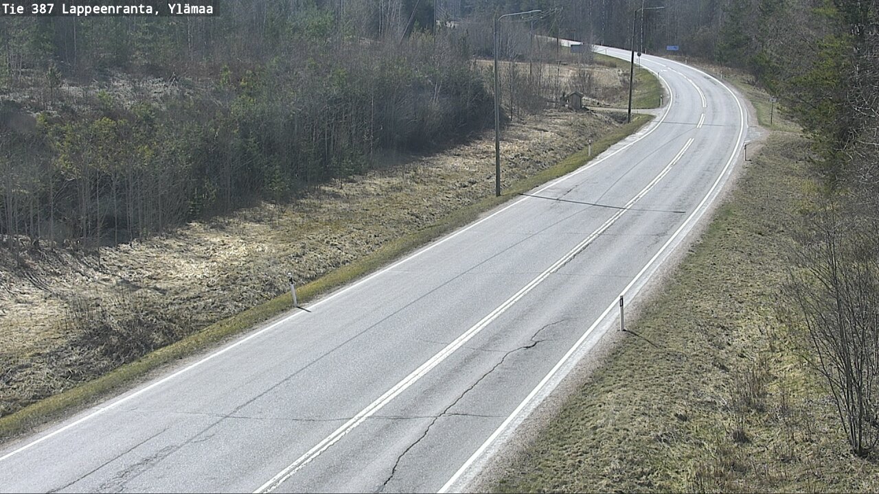 Weather Camera Image Väg 387 Villmarstrand, Ylämaa, Lappeenranta, Etelä-Karjala