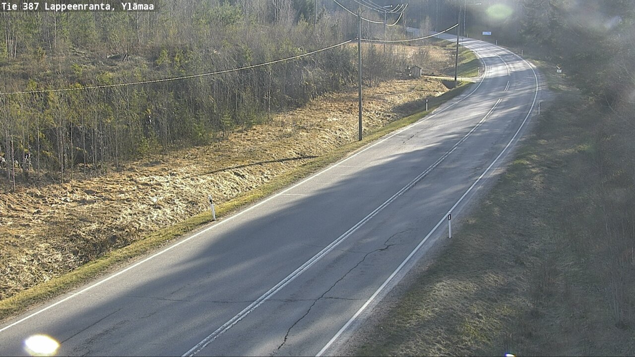 Weather Camera Image Väg 387 Villmarstrand, Ylämaa, Lappeenranta, Etelä-Karjala