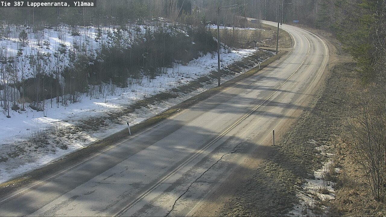 Weather Camera Image Road 387 Lappeenranta, Ylämaa, Lappeenranta, Etelä-Karjala