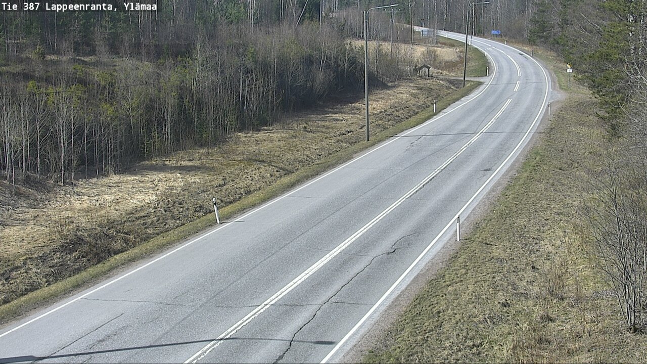 Weather Camera Image Väg 387 Villmarstrand, Ylämaa, Lappeenranta, Etelä-Karjala