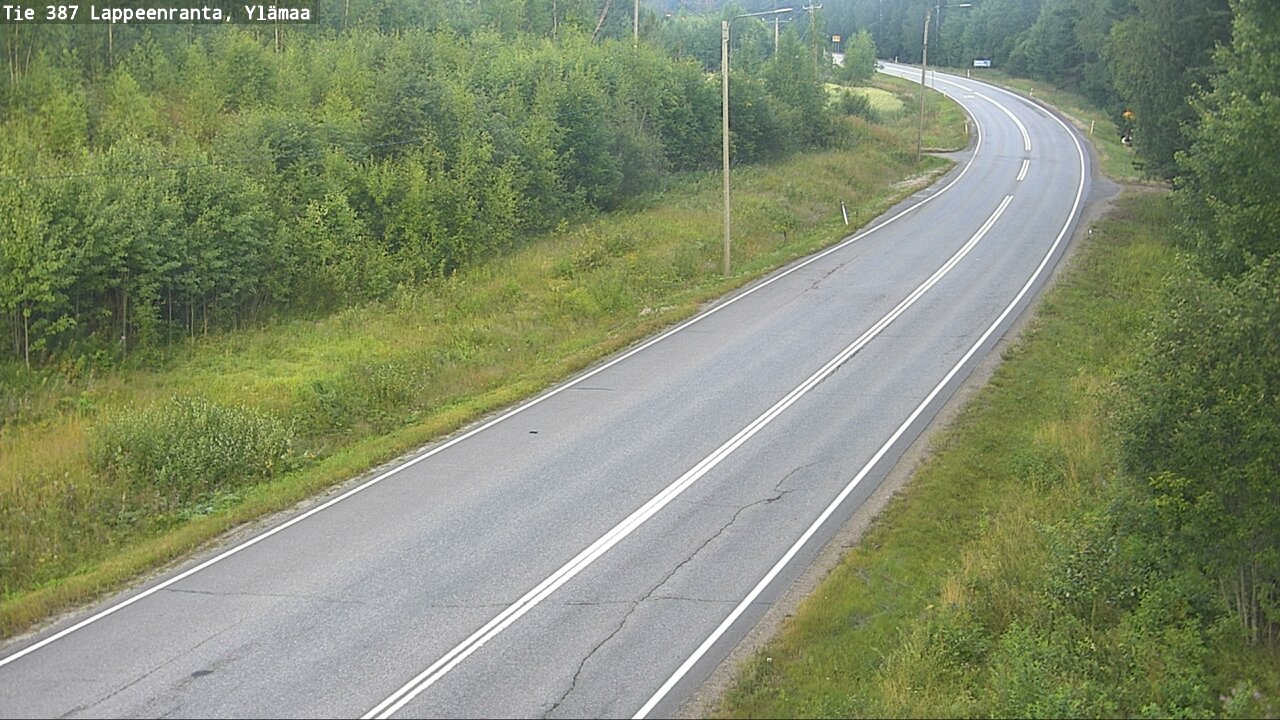 Weather Camera Image Väg 387 Villmarstrand, Ylämaa, Lappeenranta, Etelä-Karjala