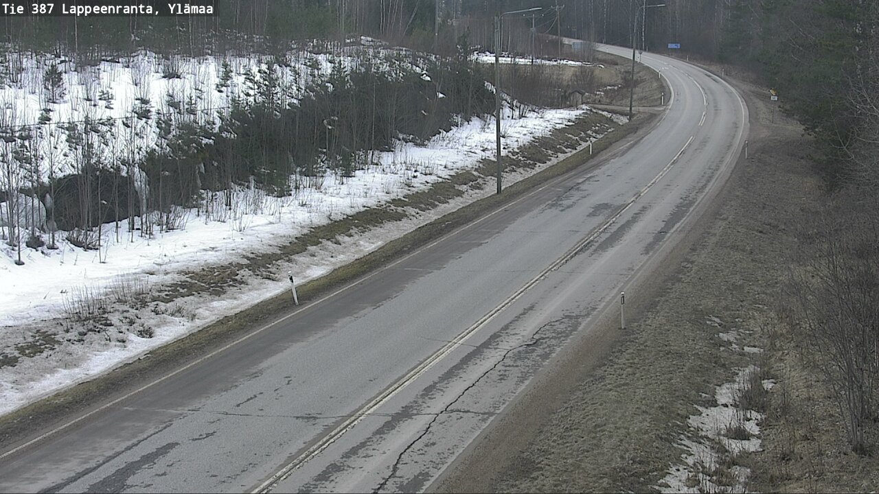 Weather Camera Image Road 387 Lappeenranta, Ylämaa, Lappeenranta, Etelä-Karjala