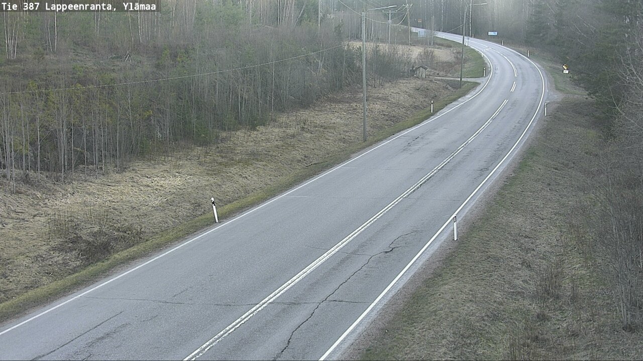 Weather Camera Image Väg 387 Villmarstrand, Ylämaa, Lappeenranta, Etelä-Karjala