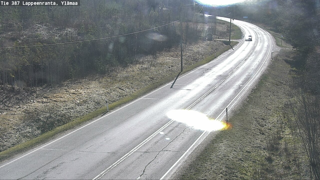 Weather Camera Image Väg 387 Villmarstrand, Ylämaa, Lappeenranta, Etelä-Karjala
