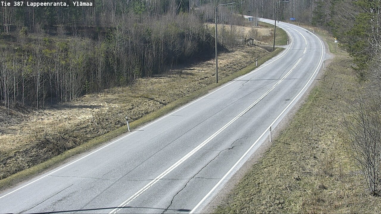 Weather Camera Image Väg 387 Villmarstrand, Ylämaa, Lappeenranta, Etelä-Karjala