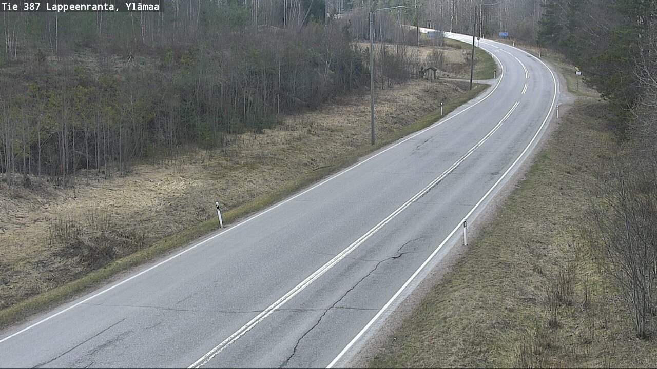 Weather Camera Image Väg 387 Villmarstrand, Ylämaa, Lappeenranta, Etelä-Karjala
